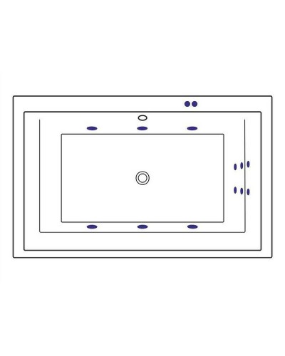 Акриловая ванна Excellent Crown Lux 190x120 WAEX.CRO19.LINE.GL с гидромассажем