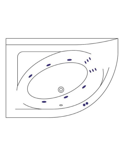 Акриловая ванна Excellent Aquarella 150x100 L WAEX.ARL15.LINE.GL с гидромассажем