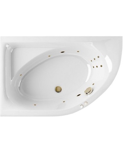 Акриловая ванна Excellent Aquarella 150x100 L WAEX.ARL15.LINE.BR с гидромассажем