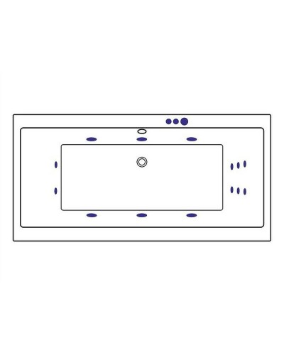 Акриловая ванна Excellent Pryzmat 180x80 WAEX.PRY18.SMART.BR с гидромассажем