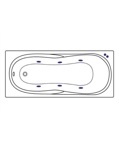 Акриловая ванна Excellent Sekwana 170x75 WAEX.SEK17.SOFT.GL с гидромассажем