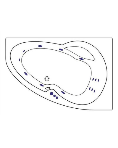 Акриловая ванна Excellent Newa 160x95 R WAEX.NEP16.SMART.BR с гидромассажем