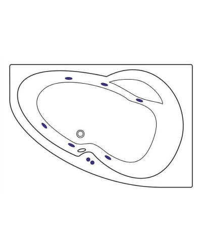 Акриловая ванна Excellent Newa 160x95 R WAEX.NEP16.SOFT.GL с гидромассажем