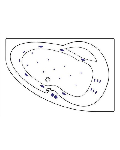 Акриловая ванна Excellent Newa 160x95 R WAEX.NEP16.ULTRA.BR с гидромассажем