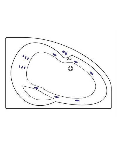 Акриловая ванна Excellent Newa 160x95 R WAEX.NEP16.LINE.GL с гидромассажем