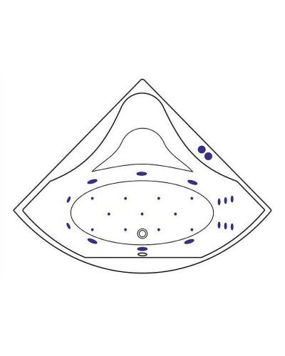 Акриловая ванна Excellent Glamour 150x150 WAEX.GLA15.ULTRA.GL с гидромассажем