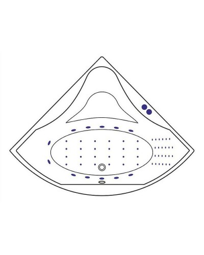 Акриловая ванна Excellent Glamour 150x150 WAEX.GLA15.NANO.CR с гидромассажем