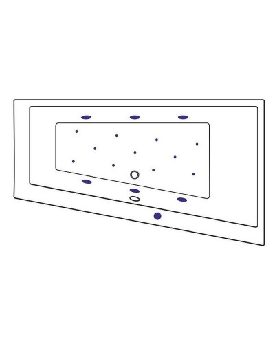 Акриловая ванна Excellent Sfera 170x100 R WAEX.SFP17.RELAX.GL с гидромассажем