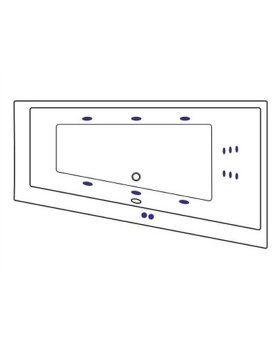 Акриловая ванна Excellent Sfera Slim 170x100 R WAEX.SFP17S.LINE.GL с гидромассажем