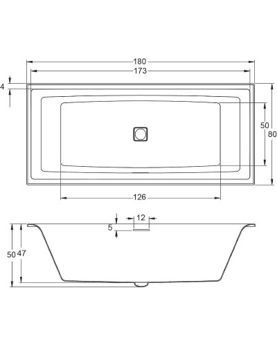 Акриловая ванна Riho Still Square 180х80 B099032005 без гидромассажа