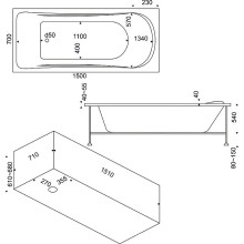 Акриловая ванна Bas Верона 150x70 В 00009 без гидромассажа