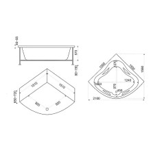 Акриловая ванна Bas Империал 150x150 В 00012 без гидромассажа