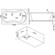 Акриловая ванна Bas Кэмерон 120x70 В 00018 без гидромассажа