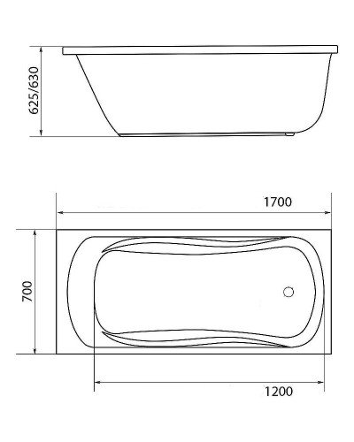 Акриловая ванна Creto Classio 170х70 10-17070 без гидромассажа