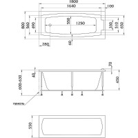 Акриловая ванна Creto Elite 180х80 11-18080 без гидромассажа