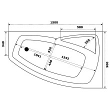Акриловая ванна Creto Madison 150х90 R 22-1112 без гидромассажа