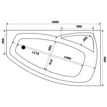 Акриловая ванна Creto Madison 160х95 R 22-1114 без гидромассажа