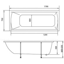 Акриловая ванна Creto Modalia 170х75 9-17075 без гидромассажа