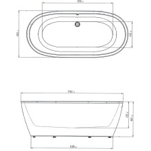 Акриловая ванна Creto Tailor 174х80 19-17480 без гидромассажа