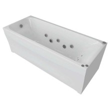 Акриловая ванна Aquatek Альфа 170x70 ALF170-0000007 с гидромассажем с фронтальной панелью с каркасом (разборный) со слив-переливом (слева)