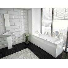 Акриловая ванна Aquatek Альфа 170x70 ALF170-0000007 с гидромассажем с фронтальной панелью с каркасом (разборный) со слив-переливом (слева)