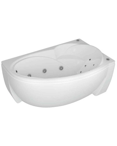 Акриловая ванна Aquatek Бетта 160x97 R BET160-0000001 с гидромассажем с фронтальной панелью с каркасом (разборный) со слив-переливом