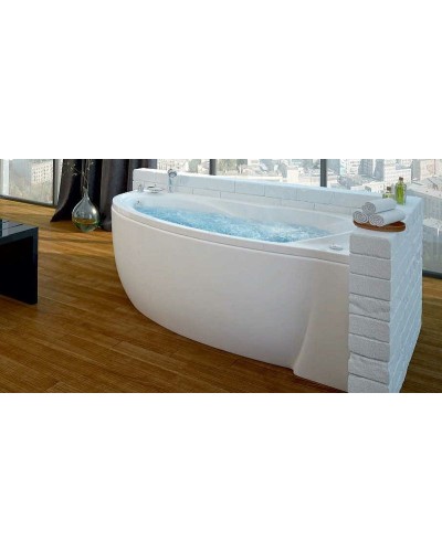 Акриловая ванна Aquatek Бетта 170x97 R BET170-0000009 с гидромассажем с фронтальной панелью с каркасом (разборный) со слив-переливом
