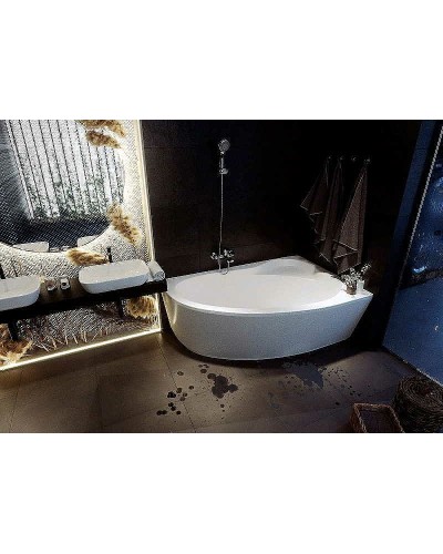 Акриловая ванна Aquatek Фиджи 170х110 R FID170-0000010 без гидромассажа без панелей с каркасом (вклеенный) со слив-переливом