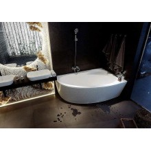 Акриловая ванна Aquatek Фиджи 170х110 R FID170-0000005 без гидромассажа с фронтальной панелью с каркасом (вклеенный) со слив-переливом