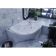 Акриловая ванна Aquatek Эпсилон 150х150 EPS150-0000005 с гидромассажем с фронтальной панелью с каркасом (разборный) со слив-переливом