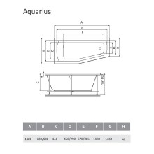 Акриловая ванна Relisan Aquarius 160х70 L Гл000013735 без гидромассажа