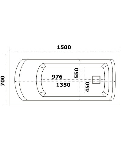 Акриловая ванна Bas Аякс 150x70 В 00127 без гидромассажа