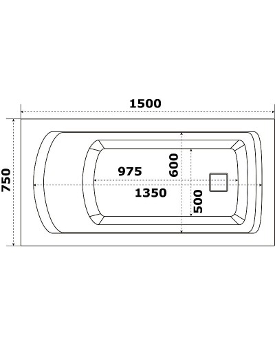 Акриловая ванна Bas Аякс 150x75 В 00128 без гидромассажа