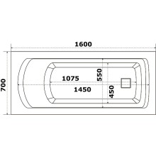 Акриловая ванна Bas Аякс 160x70 В 00129 без гидромассажа
