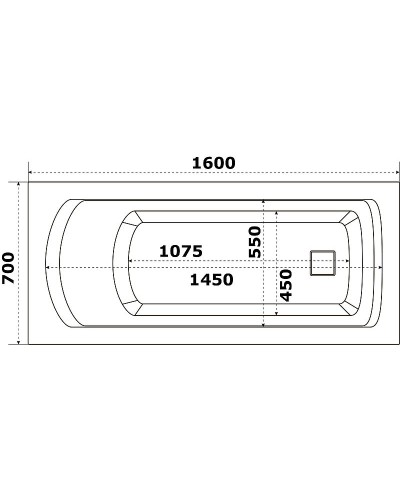 Акриловая ванна Bas Аякс 160x70 В 00129 без гидромассажа