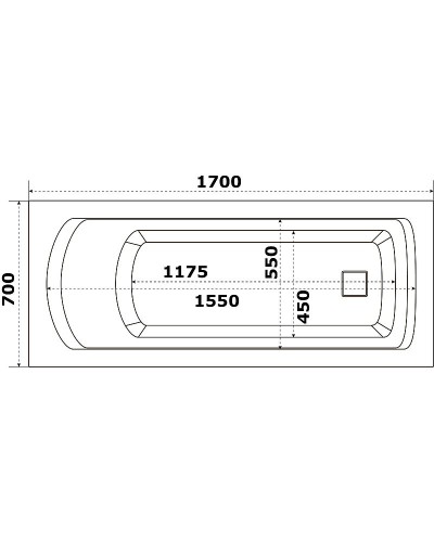 Акриловая ванна Bas Аякс 170x70 В 00130 без гидромассажа