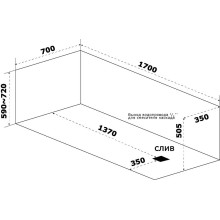 Акриловая ванна Bas Аякс 170x70 В 00130 без гидромассажа