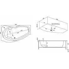 Акриловая ванна Bas Мартиника 160x85 L В 00059 без гидромассажа