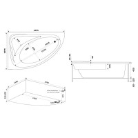 Акриловая ванна Bas Милан 170x110 L В 00061 без гидромассажа