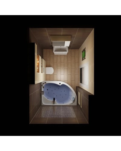 Акриловая ванна 160х100 см R 1Marka Diana 01ди1610п