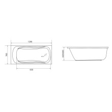 Акриловая ванна 120х70 см Marka One Classic 01кл1270 А
