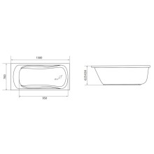 Акриловая ванна 150х70 см 1Marka Classic 01кл1570 А