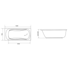 Акриловая ванна 160х70 см 1Marka Classic 01кл1670 А