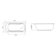 Акриловая ванна 170х70 см 1Marka Classic 01кл1770 А