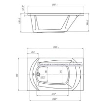 Акриловая ванна 120х70 см 1Marka Elegance 01эл1270
