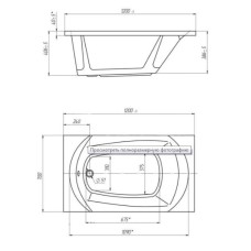 Акриловая ванна 120х70 см 1Marka Elegance 01эл1270