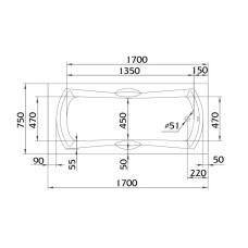 Акриловая ванна 170х75 см 1Marka Agora 01аго1775