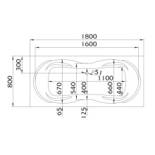 Акриловая ванна 180х80 см 1Marka Dinamika 01ди1880