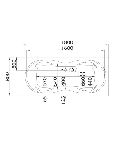 Акриловая ванна 180х80 см 1Marka Dinamika 01ди1880