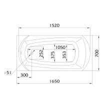 Акриловая ванна 165х70 см 1Marka Elegance 01эл16570
